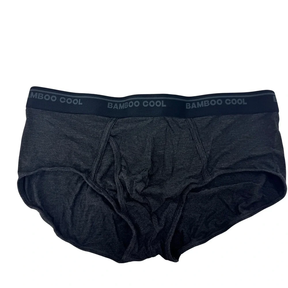 BAMBOO‎ COOL Men's Charcoal Gray Brief Underwear Size Large
